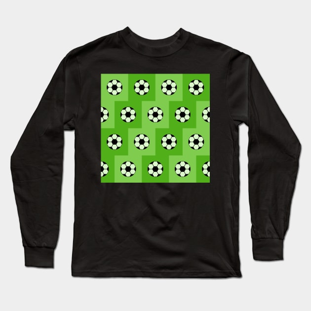 Football green pattern Long Sleeve T-Shirt by olgart